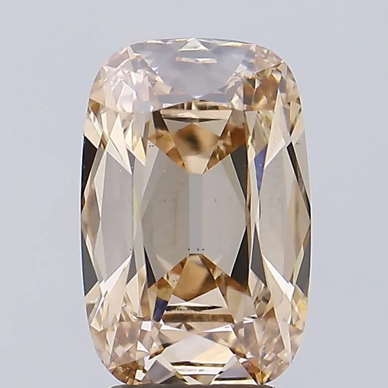 3.01ct Cushion brilliant Lab Grown Diamond (Colour Fancy Light Brown, Clarity VS1, IGI Certified)