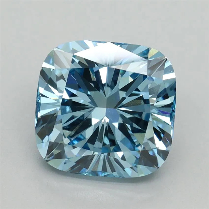 3.01ct Cushion brilliant Lab Grown Diamond (Colour Fancy Vivid Blue, Clarity VVS2, IGI Certified)