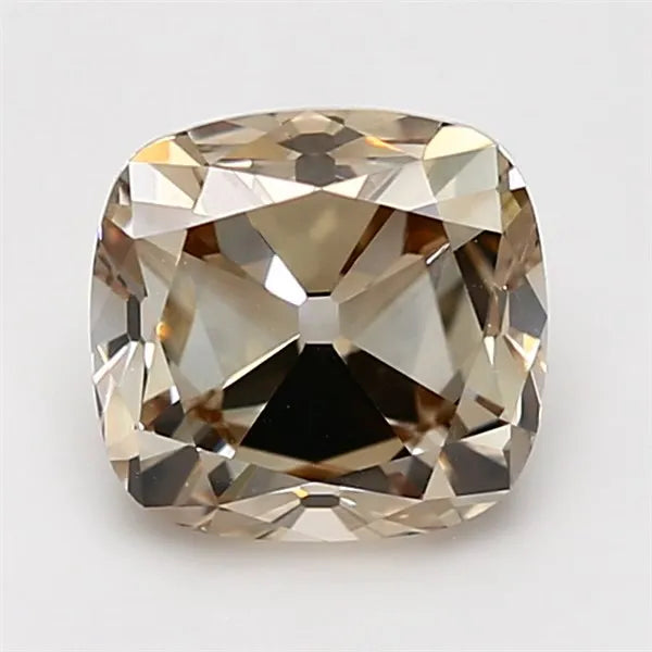 3.01ct Cushion brilliant Natural Diamond (Colour Fancy Light Brown, Clarity VVS2, GIA Certified)