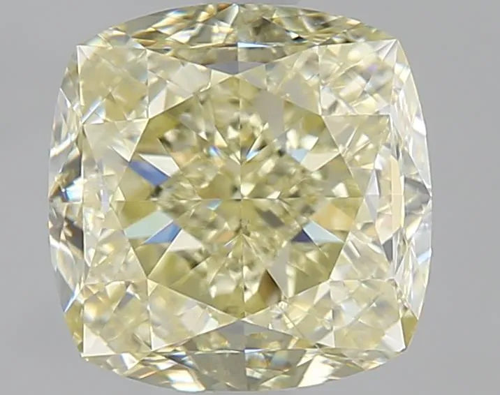 3.01ct Cushion brilliant Natural Diamond (Colour Fancy Light Yellow, Clarity VS1, GIA Certified)