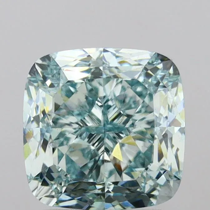 3.01ct Cushion modified Lab Grown Diamond (Colour Fancy Intense Green, Clarity VS2, IGI Certified)