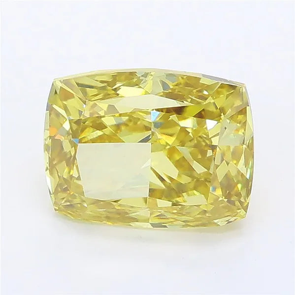 3.01ct Cushion modified Lab Grown Diamond (Colour Fancy Intense Yellow, Clarity VVS2, IGI Certified)