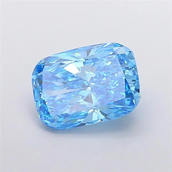 3.01ct Cushion modified Lab Grown Diamond (Colour Fancy Vivid Blue, Clarity VS2, IGI Certified)