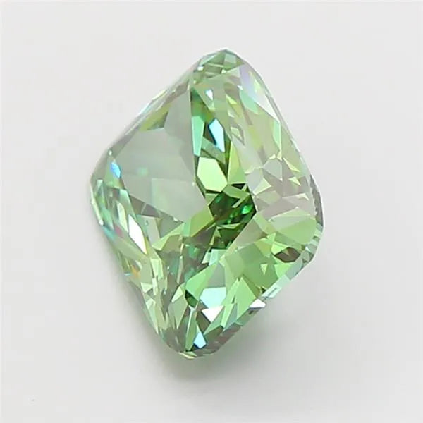 3.01ct Cushion modified Lab Grown Diamond (Colour Fancy Vivid Green, Clarity VS1, IGI Certified)