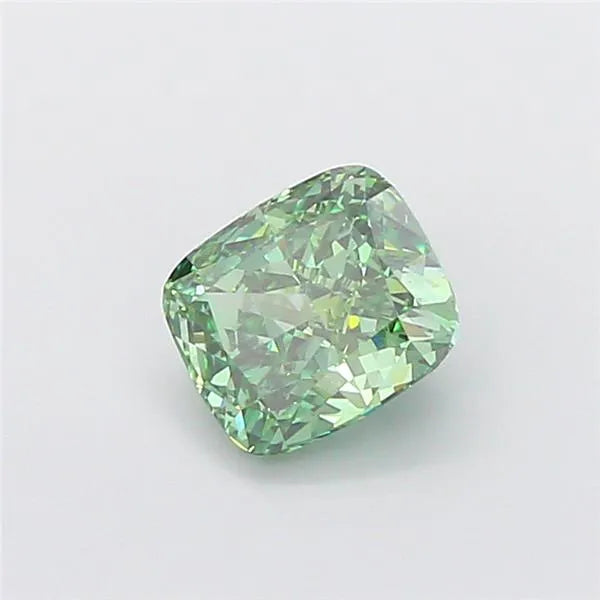 3.01ct Cushion modified Lab Grown Diamond (Colour Fancy Vivid Green, Clarity VS1, IGI Certified)