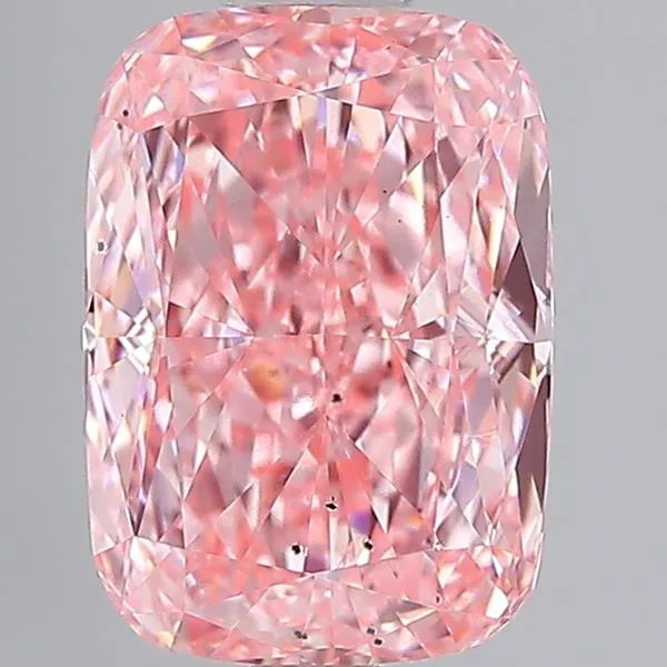 3.01ct Cushion modified Lab Grown Diamond (Colour Fancy Vivid Pink, Clarity SI1, IGI Certified)