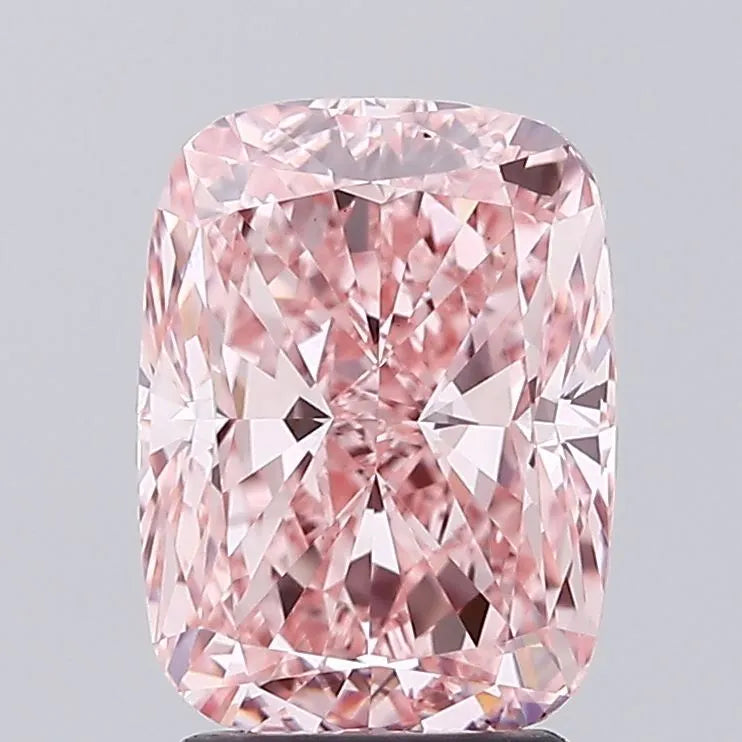 3.01ct Cushion modified Lab Grown Diamond (Colour Fancy Vivid Pink, Clarity VS1, IGI Certified)