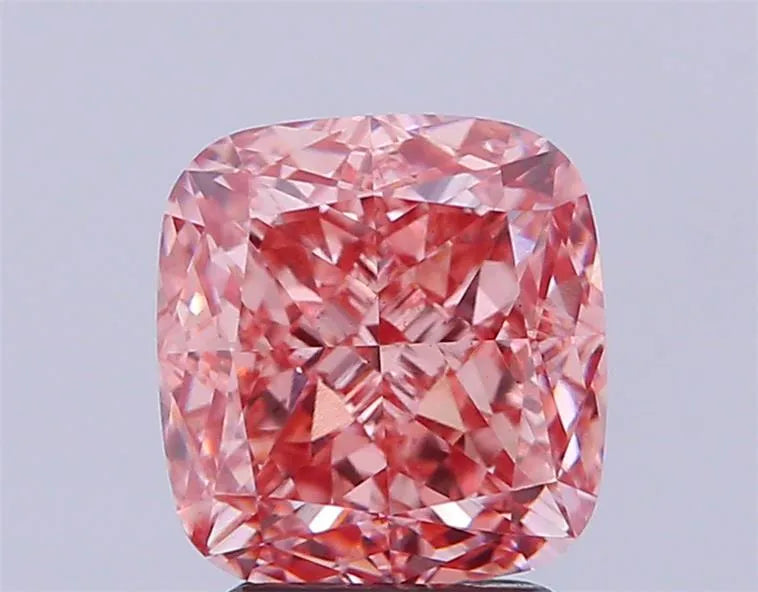 3.01ct Cushion modified Lab Grown Diamond (Colour Fancy Vivid Pink, Clarity VS1, IGI Certified)