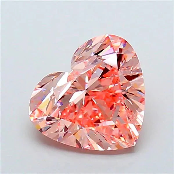 3.01ct Heart Lab Grown Diamond (Colour Fancy Intense Pink, Clarity VVS2, IGI Certified)