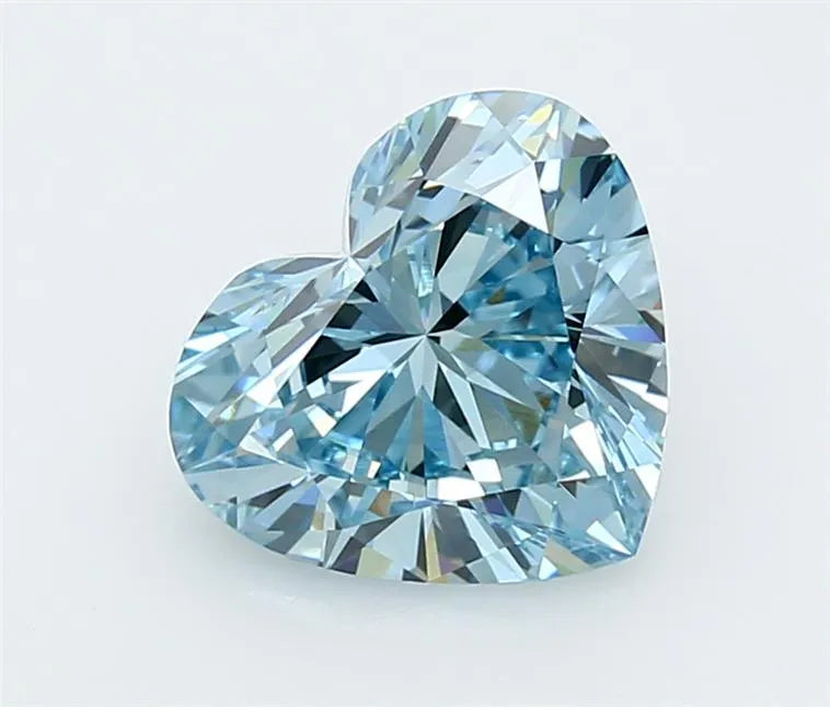 3.01ct Heart Lab Grown Diamond (Colour Fancy Vivid Blue, Clarity VVS1, IGI Certified)