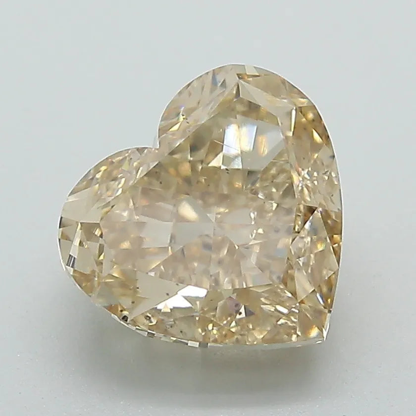 3.01ct Heart Natural Diamond (Colour Fancy Light Brown, Clarity SI1, GIA Certified)