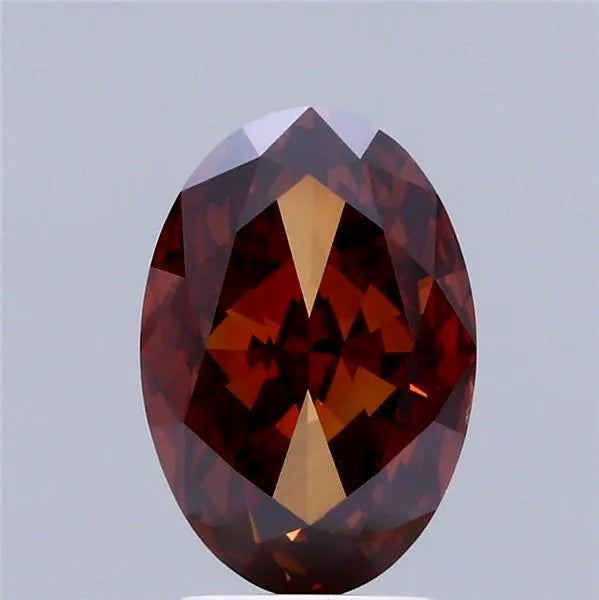 3.01ct Oval Lab Grown Diamond (Colour Fancy Deep Brown, Clarity VS2, IGI Certified)
