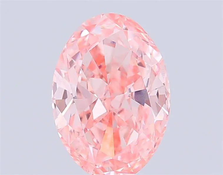 3.01ct Oval Lab Grown Diamond (Colour Fancy Intense Pink, Clarity VVS2, IGI Certified)