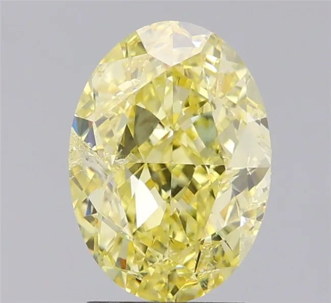 3.01ct Oval Lab Grown Diamond (Colour Fancy Intense Yellow, Clarity SI2, IGI Certified)