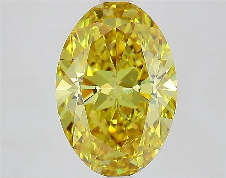 3.01ct Oval Lab Grown Diamond (Colour Fancy Intense Yellow, Clarity VS1, IGI Certified)