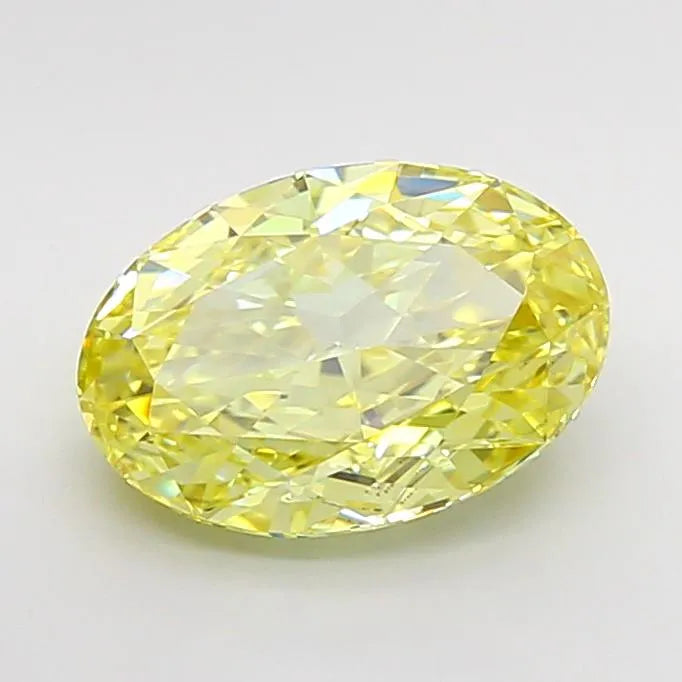 3.01ct Oval Lab Grown Diamond (Colour Fancy Intense Yellow, Clarity VVS1, IGI Certified)