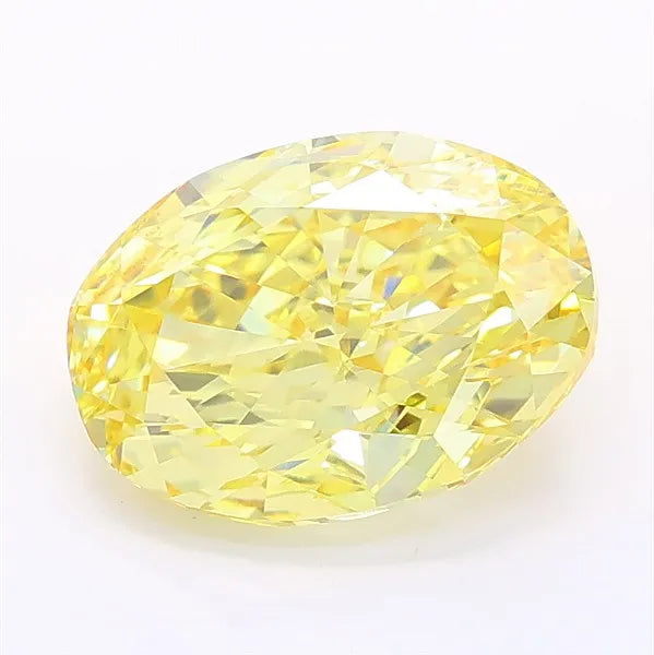 3.01ct Oval Lab Grown Diamond (Colour Fancy Intense Yellow, Clarity VVS2, IGI Certified)