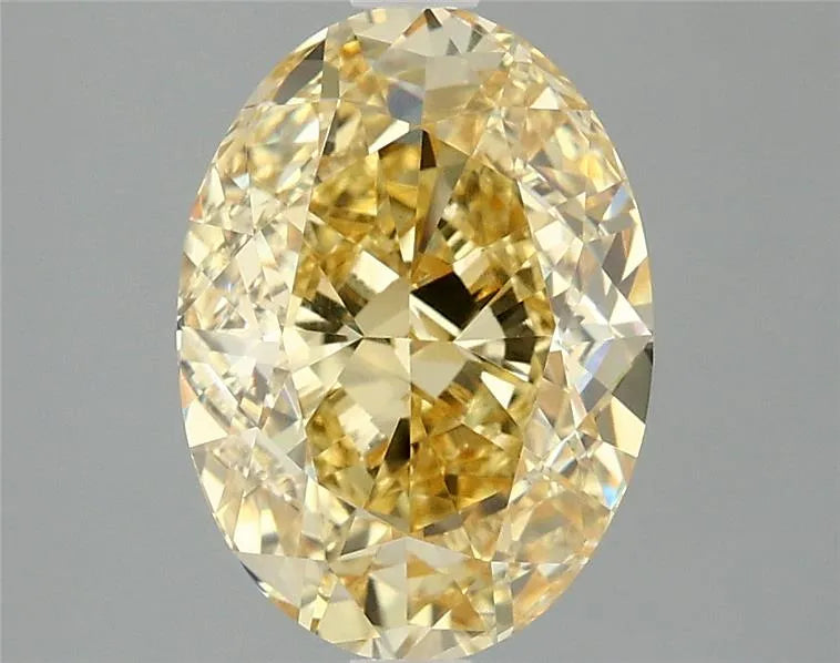 3.01ct Oval Lab Grown Diamond (Colour Fancy Intense Yellow, Clarity VVS2, IGI Certified)