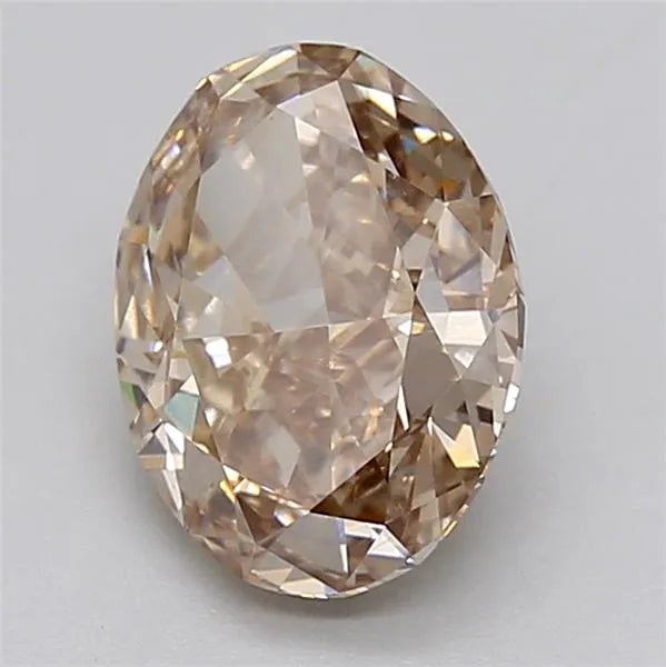 3.01ct Oval Lab Grown Diamond (Colour Fancy Light Brown, Clarity VS1, IGI Certified)