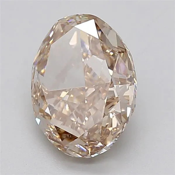 3.01ct Oval Lab Grown Diamond (Colour Fancy Light Brown, Clarity VVS2, IGI Certified)