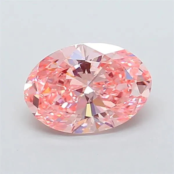 3.01ct Oval Lab Grown Diamond (Colour Fancy Vivid Pink, Clarity VS1, IGI Certified)