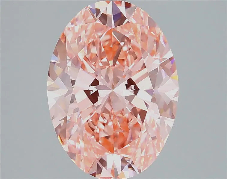 3.01ct Oval Lab Grown Diamond (Colour Fancy Vivid Pink, Clarity VS1, IGI Certified)