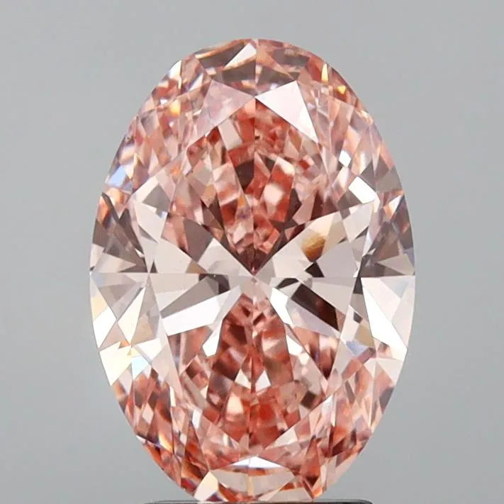 3.01ct Oval Lab Grown Diamond (Colour Fancy Vivid Pink, Clarity VS1, Uncertified)