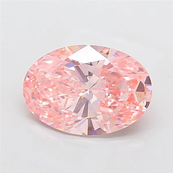 3.01ct Oval Lab Grown Diamond (Colour Fancy Vivid Pink, Clarity VS2, IGI Certified)