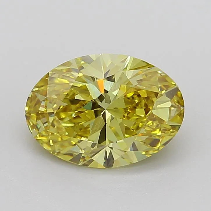 3.01ct Oval Lab Grown Diamond (Colour Fancy Vivid Yellow, Clarity VS2, IGI Certified)