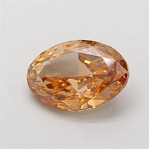 3.01ct Oval Lab Grown Diamond (Colour Fancy Yellow Brown, Clarity VVS2, IGI Certified)