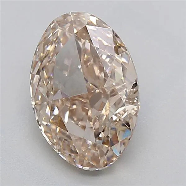 3.01ct Oval Lab Grown Diamond (Colour Light Brown, Clarity VVS2, IGI Certified)