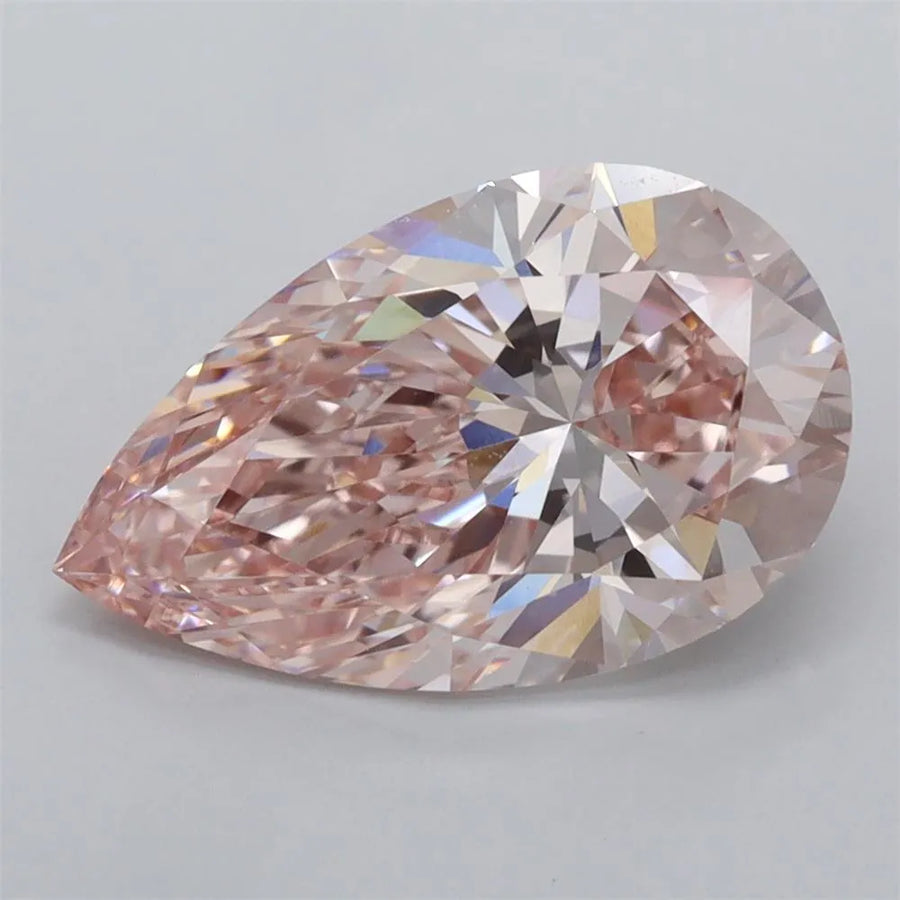 3.01ct Pear Lab Grown Diamond (Colour Fancy Intense Pink, Clarity VVS1, IGI Certified)