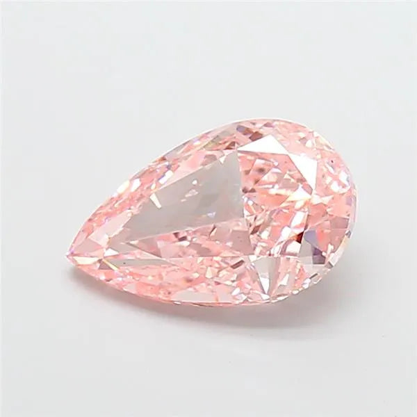 3.01ct Pear Lab Grown Diamond (Colour Fancy Vivid Pink, Clarity VS1, IGI Certified)