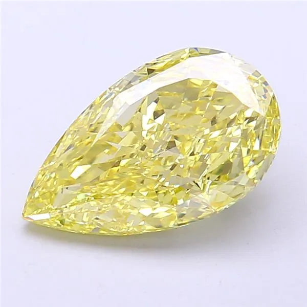 3.01ct Pear Lab Grown Diamond (Colour Fancy Vivid Yellow, Clarity VS2, Uncertified)