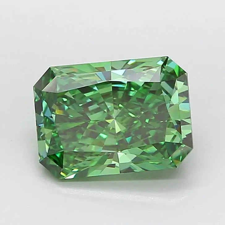 3.01ct Radiant Lab Grown Diamond (Colour Fancy Vivid Green, Clarity VVS2, IGI Certified)
