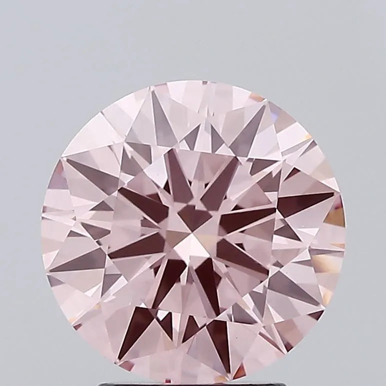 3.01ct Round Lab Grown Diamond (Colour Fancy Intense Pink, Clarity VVS2, Cut EX, IGI Certified)