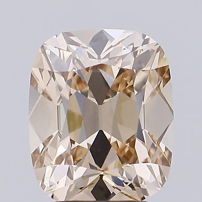 3.02ct Cushion brilliant Lab Grown Diamond (Colour Fancy Light Brown, Clarity VS1, IGI Certified)