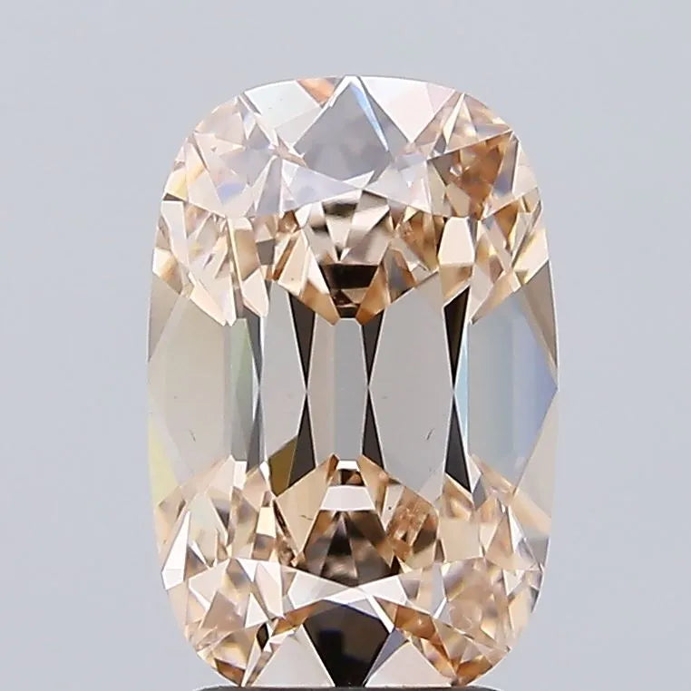 3.02ct Cushion brilliant Lab Grown Diamond (Colour Fancy Light Brown, Clarity VS1, IGI Certified)