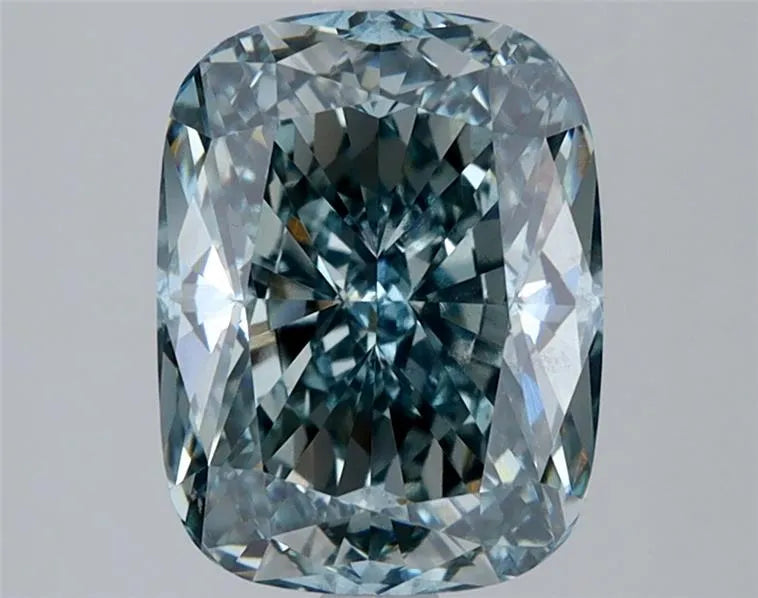 3.02ct Cushion brilliant Lab Grown Diamond (Colour Fancy Vivid Blue, Clarity VS1, Cut EX, Uncertified)