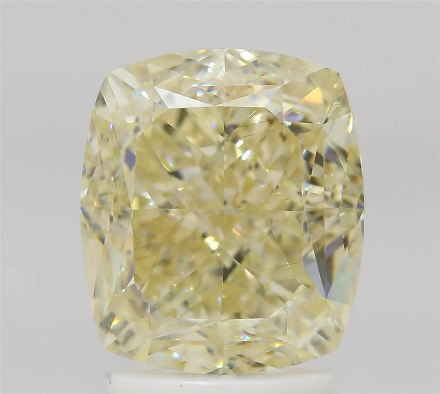 3.02ct Cushion brilliant Natural Diamond (Colour Fancy Light Yellow, Clarity VS2, GIA Certified)