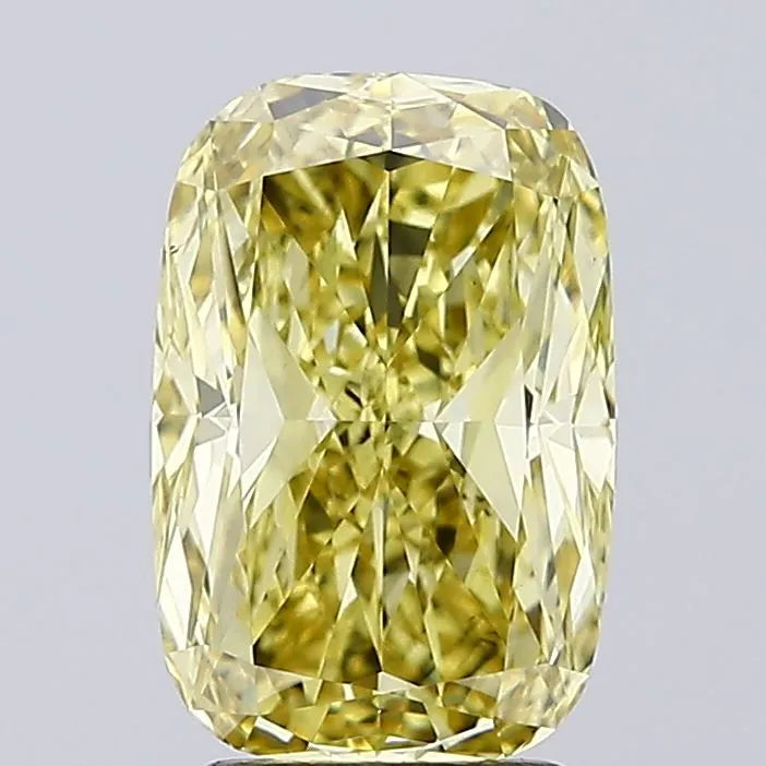 3.02ct Cushion modified Lab Grown Diamond (Colour Fancy Intense Yellow, Clarity VS1, IGI Certified)