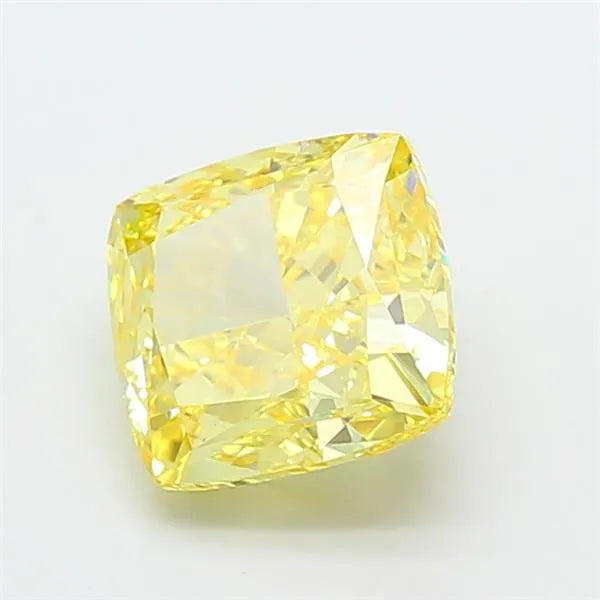 3.02ct Cushion modified Lab Grown Diamond (Colour Fancy Intense Yellow, Clarity VVS2, IGI Certified)