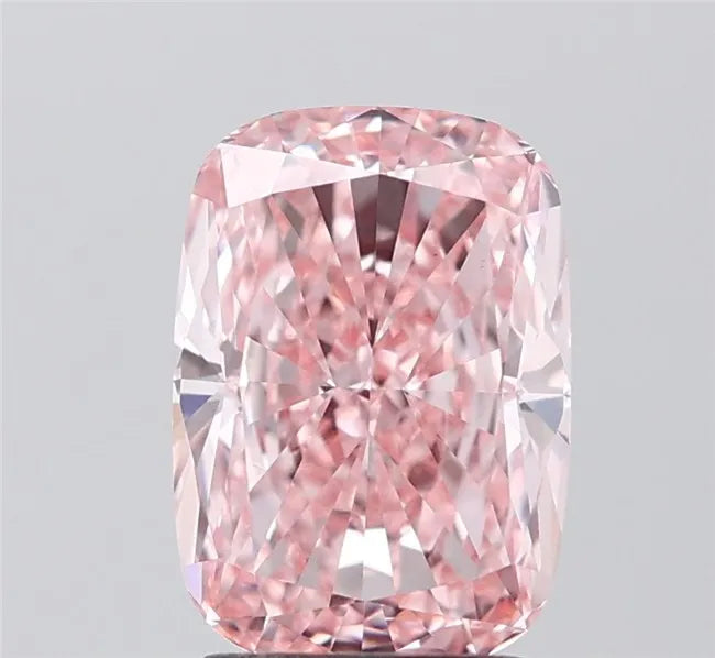 3.02ct Cushion modified Lab Grown Diamond (Colour Fancy Vivid Pink, Clarity VVS2, IGI Certified)