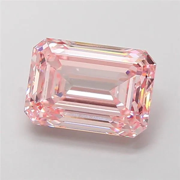 3.02ct Emerald Lab Grown Diamond (Colour Fancy Intense Pink, Clarity VVS2, IGI Certified)