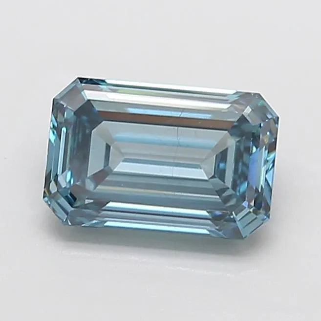 3.02ct Emerald Lab Grown Diamond (Colour Fancy Vivid Greenish Blue, Clarity VS2, IGI Certified)