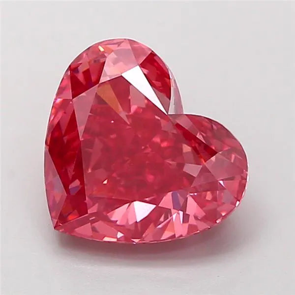 3.02ct Heart Lab Grown Diamond (Colour Fancy Vivid Pink, Clarity VVS2, IGI Certified)