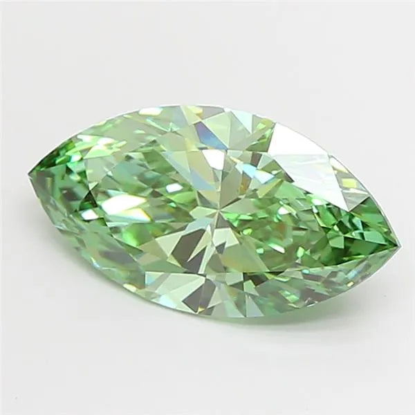 3.02ct Marquise Lab Grown Diamond (Colour Fancy Vivid Green, Clarity VS1, IGI Certified)