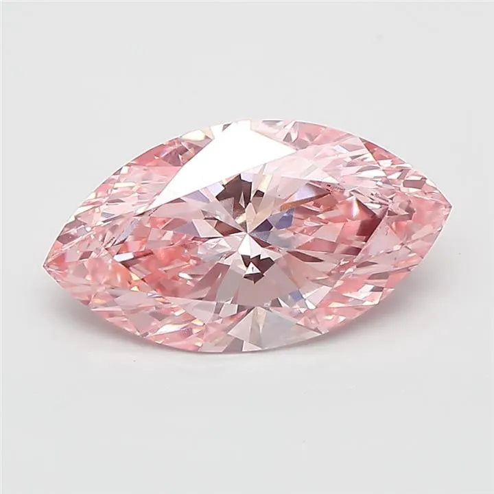 3.02ct Marquise Lab Grown Diamond (Colour Fancy Vivid Pink, Clarity VVS2, IGI Certified)