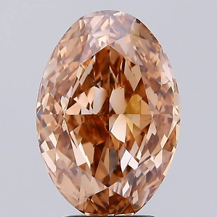 3.02ct Oval Lab Grown Diamond (Colour Fancy Brown, Clarity VS1, IGI Certified)