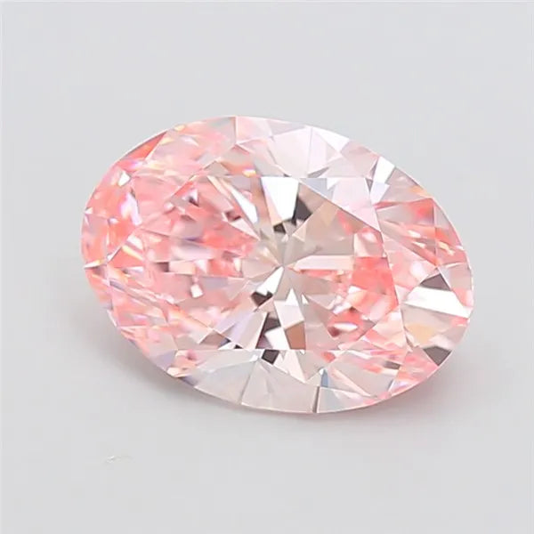 3.02ct Oval Lab Grown Diamond (Colour Fancy Intense Pink, Clarity VS1, IGI Certified)